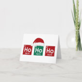 Ho Ho Ho | Funny kerstchemistry Nerd Humor Feestdagen Kaart (Voorkant)