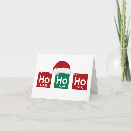 Ho Ho Ho | Funny kerstchemistry Nerd Humor Feestdagen Kaart (Voorkant)