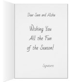 Ho Ho Ho/Funny Santa & Car-kerstillustratie (Binnen (Rechts))