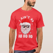 Ho Ho Ho Funny Santa Kerstman Typograp T-shirt (Voorkant)
