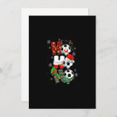Ho Ho Ho Funny Soccer Reindester Santa Hat Kerstmi Kaart (Voorkant / Achterkant)