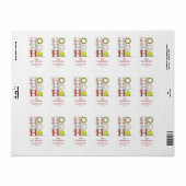 HO HO HO Gelukkige Kerstmis Groet Etiket (Full Sheet)