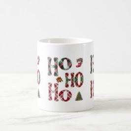 Ho Ho Ho geruite Kerstmis Koffiemok