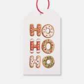 Ho Ho Ho Gingerbread Cookie Christmas Cadeaulabel (Voorkant)
