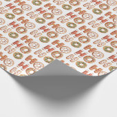 Ho Ho Ho Gingerbread Cookie Christmas Cadeaupapier (Hoek)