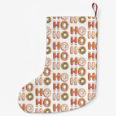 Ho Ho Ho Gingerbread Cookie Christmas Kleine Kerstsok (Achterkant)