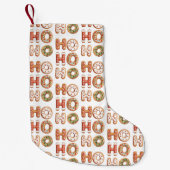 Ho Ho Ho Gingerbread Cookie Christmas Kleine Kerstsok (Voorkant)