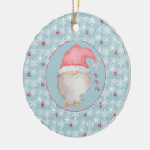 Ho Ho Ho Gnome 1 Kerstmis als Big Brother foto Keramisch Ornament (Links)