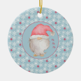 Ho Ho Ho Gnome 1 Kerstmis als foto van Big Sister Keramisch Ornament