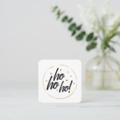 Ho ho ho! Gouden sterren Kortingskaartje (Staand voorkant)