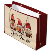 Ho Ho Ho! Grappige Gnomes Nordic Christmas Winter  Groot Cadeauzakje (Voorkant Gekanteld)