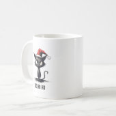Ho Ho Ho Grappige Kat Kerstmis Koffiemok (Voorkant links)