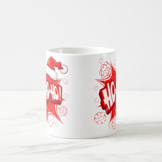 Ho Ho Ho grappige santa die rood wit lacht Koffiemok (Center)