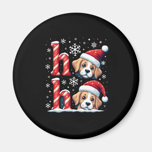 Ho Ho Ho Great Pyrenees Dog Lover Christmas Santa  Magneet (Voorkant)