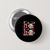 Ho Ho Ho Great Pyrenees Dog Lover Christmas Santa  Ronde Button 5,7 Cm (Voorkant /achterkant)
