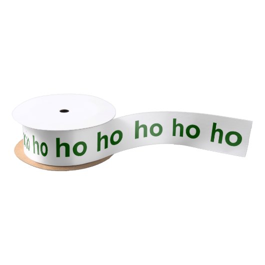 Ho-Ho-Ho Green en White Satijnen Lint (Spoel)