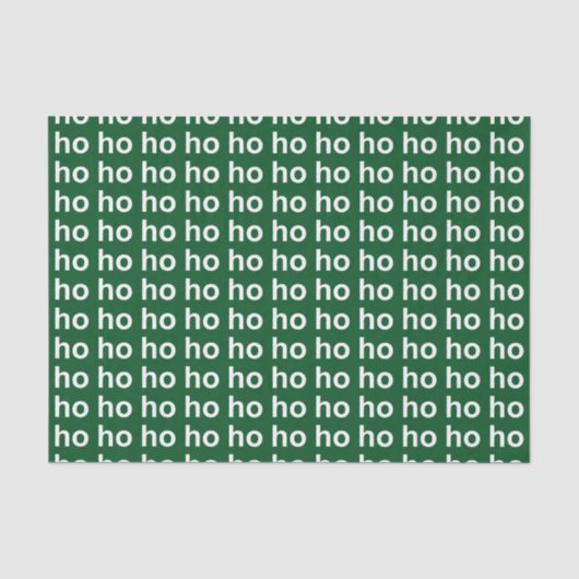 Ho Ho Ho Green Tissuepapier (Voorkant)