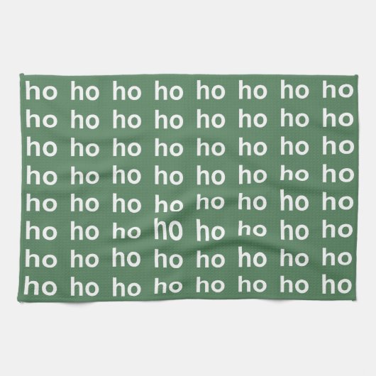 Ho-Ho-Ho Groene Kerst Theedoek (Horizontaal)