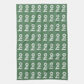 Ho-Ho-Ho Groene Kerst Theedoek (Verticaal)