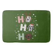 Ho Ho Ho Groot Deen Vrolijk Kerstfeest Badmat (Voorkant)