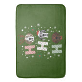 Ho Ho Ho Groot Deen Vrolijk Kerstfeest Badmat (Voorkant Verticaal)