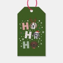 Ho Ho Ho Groot Deen Vrolijk Kerstfeest Cadeaulabel