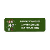 Ho Ho Ho Groot Deen Vrolijk Kerstfeest Etiket (Voorkant)