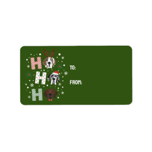 Ho Ho Ho Groot Deen Vrolijk Kerstfeest Etiket