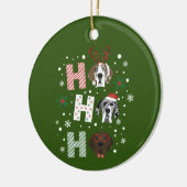 Ho Ho Ho Groot Deen Vrolijk Kerstfeest Keramisch Ornament (Links)