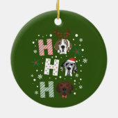 Ho Ho Ho Groot Deen Vrolijk Kerstfeest Keramisch Ornament (Achterkant)