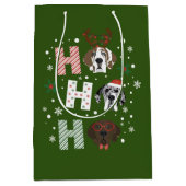 Ho Ho Ho Groot Deen Vrolijk Kerstfeest Medium Cadeauzakje (Voorkant)