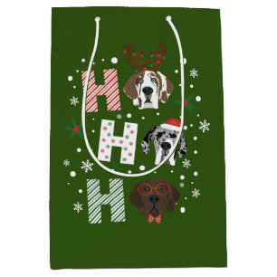 Ho Ho Ho Groot Deen Vrolijk Kerstfeest Medium Cadeauzakje