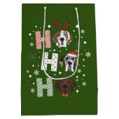 Ho Ho Ho Groot Deen Vrolijk Kerstfeest Medium Cadeauzakje (Achterkant)