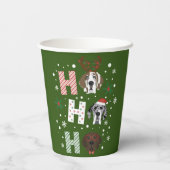 Ho Ho Ho Groot Deen Vrolijk Kerstfeest Papieren Bekers (Achterkant)