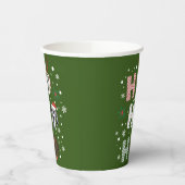Ho Ho Ho Groot Deen Vrolijk Kerstfeest Papieren Bekers (Links)