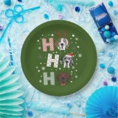 Ho Ho Ho Groot Deen Vrolijk Kerstfeest Papieren Bordje (Feest)