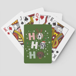 Ho Ho Ho Groot Deen Vrolijk Kerstfeest Pokerkaarten