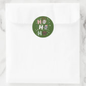 Ho Ho Ho Groot Deen Vrolijk Kerstfeest Ronde Sticker (Tas)