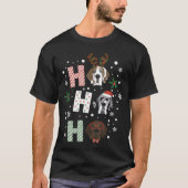 Ho Ho Ho Groot Deen Vrolijk Kerstfeest T-shirt (Voorkant)