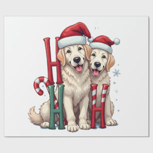 Ho Ho Ho Grote Pyreneeën Hond Liefhebber Kerstmis Cadeaupapier