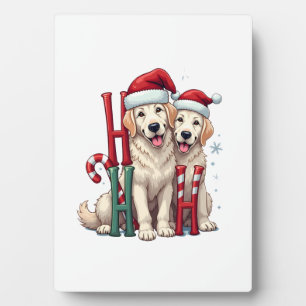 Ho Ho Ho Grote Pyreneeën Hond Liefhebber Kerstmis Fotoplaat