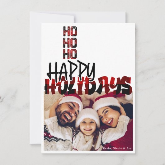 HO HO HO Grunge Pset Holiday met kerstkaart Kaart (Voorkant)