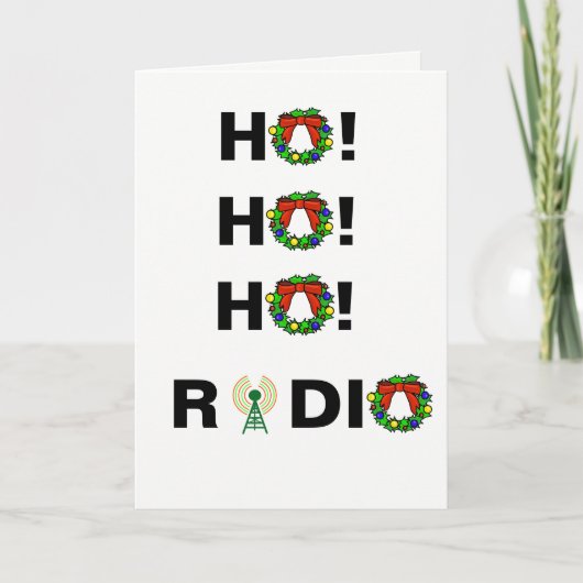 Ho! Ho! Ho! Ham Radio Christmas Kaart (Voorkant)