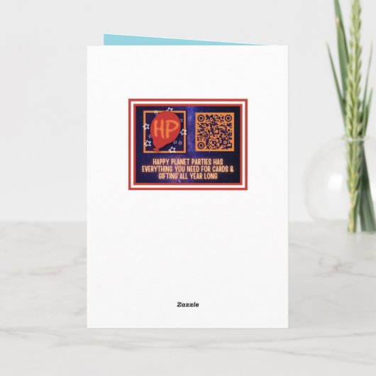 Ho Ho Ho Happy Birthday Kaart (Achterkant)