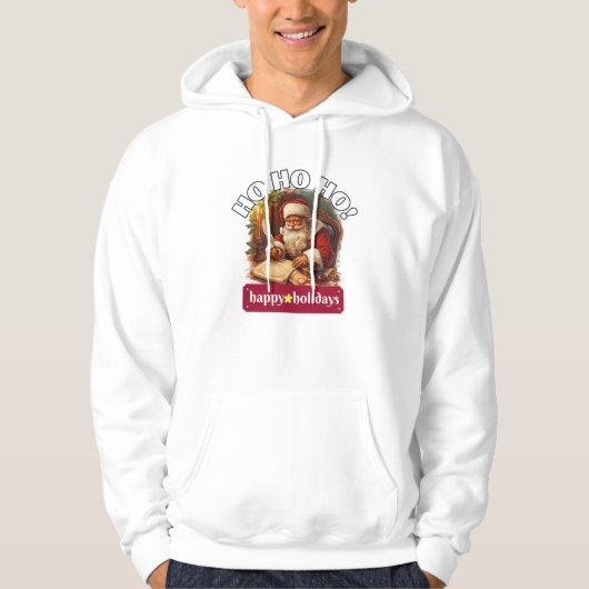 Ho Ho Ho Happy Holidays Sweatshirt | Holiday Gift  (Voorkant)