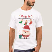 Ho Ho Ho Happy Santa Holiday T-shirt (Voorkant)