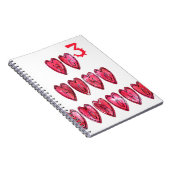 Ho Ho Ho Harten: Wispelturige Kerstliefdestekst Ho Notitieboek (Rechterzijde)