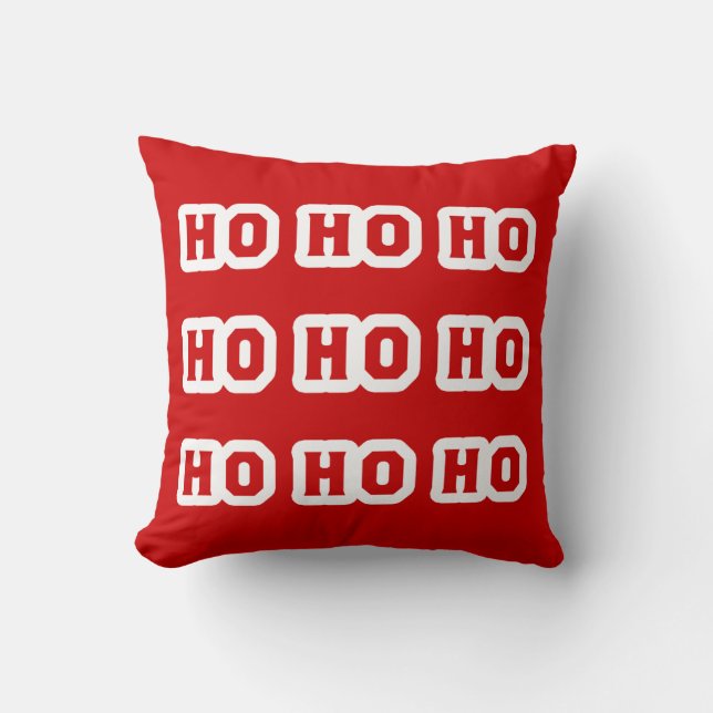 HO HO HO Het is de kerstman. Kussen (Voorkant)