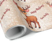 Ho-ho-ho! Het is een rendier Cadeaupapier (Rol Hoek)