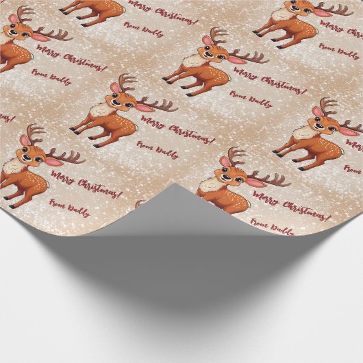 Ho-ho-ho! Het is een rendier Cadeaupapier (Hoek)